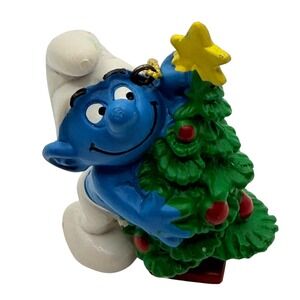 Smurf's‎ Schleich Christmas Tree Ornament Dated 1981 Vintage